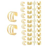 Ensemble d'ornement de tresse - Charmes de cheveux métalliques de 40 pièces, perles de terreur élégantes | Embellissements créatifs Dreadlock avec des détails brillants, un kit d'accessoires chic pour