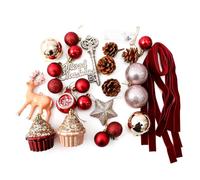 Ensemble d'ornements d'arbre de noël, Kit 'Ornements de noël Bureau à Faire soi-même, vin Rouge