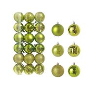 Ensemble d'ornements de Boule Suspendue 3CM, pendentifs décoratifs | Disponible en pack de 24 et 36 pièces for différents besoins de décoration(36Pcs Light Green)