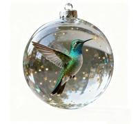 Ensemble D'ornements en Cristal Nature's Birds, Design 3D avec Oiseaux Naturels en Cristal, Ornements De Noël en Verre pour Sapin, Décoration D'intérieur, Ornements De Fête (I)