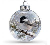 Ensemble D'ornements en Cristal Nature's Birds, Design 3D avec Oiseaux Naturels en Cristal, Ornements De Noël en Verre pour Sapin, Décoration D'intérieur, Ornements De Fête (G)