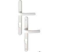 Hoppe – Ensemble sur plaques aluminium Tokyo EA92 – plaques étroites – 2 poignées – anodisé argent