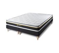 Ensemble double sommier 90x200 + matelas SOFT 180x200