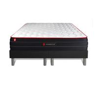 Ensemble Double Sommier + Matelas Boost Ressorts Ensaches Et Memoire De Forme 160x200