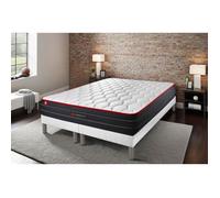Ensemble double sommier + matelas BOOST ressorts ensachés et mémoire de forme 200x200