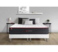 Ensemble Double sommier + Matelas Boost Ressorts ensachés et mémoire de Forme 200x200 | Epaisseur : 26 cm | Confort : Equilibré