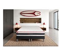 Ensemble double sommier + matelas ENERGY ressorts ensachés et mémoire de forme 160x200 160 x 200 cm Noir
