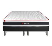 Ensemble double sommier + matelas ENERGY ressorts ensachés et mémoire de forme 160x200