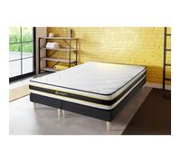 Ensemble double sommier + matelas FLEXY ressorts ensachés et mémoire de forme 160x200
