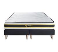 Ensemble double sommier + matelas FLEXY ressorts ensachés et mémoire de forme 160x200 G