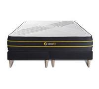 Ensemble double sommier + matelas ULTRA micro ressorts ensachés et mémoire de forme 160x200