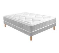 Ensemble Mary Mousse HR 55kg/m3 + Sommier Base Ferme 160x200 avec 2 sommiers