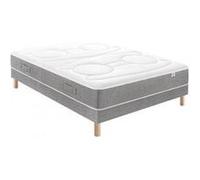 Ensemble douces nuits mirage mousse hr 35kg/m3 + viscoélastique + sommier base ferme 140x200