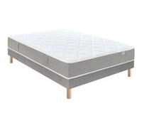 Ensemble Douces Nuits Remory 667 ressorts ensachés + 2 cm Viscoélastique + Sommier Base Ferme 90x200 G