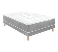 Ensemble Douces Nuits Riviera 744 ressorts ensachés + 6 cm Viscoélastique + Sommier Base Ferme 80x200 G
