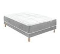 Ensemble Douces Nuits Riviera 744 ressorts ensachés + 6 cm Viscoélastique + Sommier Base Ferme 90x200 G