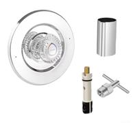 Ensemble Douche Encastré Mat Nickel Brossé Mitigeur 3 Voies Pluie et Douchette Mur 65-80mm(Chrome Plating)