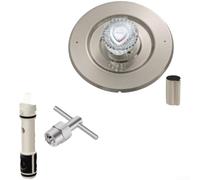 Ensemble Douche Encastré Mat Nickel Brossé Mitigeur 3 Voies Pluie et Douchette Mur 65-80mm(Nickel Wire Drawing)