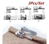 Ensemble d'ourlets à coudre, 3 pieds à ourlet large ou 3 pieds presseurs à ourlet roulé étroit pour Machines à coudre à tige basse Brother Singer 19mm