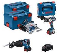 ensemble d'outils 18V GSB/GKS/GSA - BOSCH - avec 2 batteries 18V 5.5AH et 1 18V 4.0AH - chargeur - L-Boxx 0615990N38 G