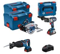 Kit 3 outils BOSCH 18V GSB/GKS/GSA + 1X4.0AH - 2X45.5AH - 0615990N38