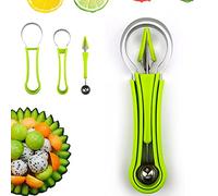 Ensemble d'outils 4 en 1 pour sculpter les fruits, cuillère à fruits, coupe-boule de pastèque, éplucheur de cantaloupe, utilisé pour la décoration de fruits, cuisine, fruits et magasins