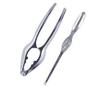 Ensemble d'outils à crabe en acier inoxydable, ustensiles de cuillère à pince à craquelins de crabe durables de qualité supérieure pour un retrait sans effort de la chair de crabe