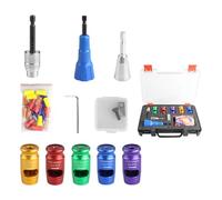 Ensemble d'outils à dénuder portables - 5 tailles - Tige étendue de 45 mm - Avec plage de coupe de 36 mm - Pour enlever l'isolation des outils électriques - Ensemble de dénudage en alliage haute