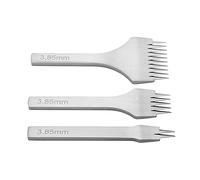 Ensemble d'outils à Griffes de Poinçon en Acier 2/5/10, Ensemble de Ciseaux à Couture de Laçage pour l'artisanat du Cuir (Espacement 3,85 mm)