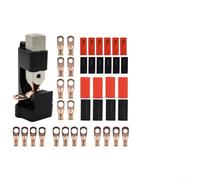 Ensemble d'outils à sertir pour marteau avec 20 cosses de fil et 20 tubes thermorétractables, conçus pour un sertissage efficace de la batterie et des câbles de soudage de 8 AWG à 40 AWG