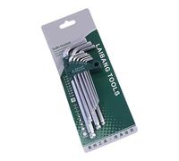 Ensemble d'outils Allen à extrémité sphérique robuste conçu pour une utilisation à haute fréquence, plan ergonomique à long manche minimisant la tension pendant une action prolongée. Ensemble