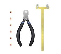 Ensemble d'outils avec règle à arc carré en T + pince à encocher pour arc composé design compact (jaune)