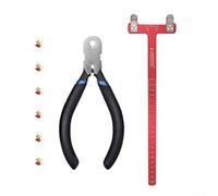 Ensemble d'outils avec règle à arc carré en T + pince à encocher pour arc composé design compact (rouge)