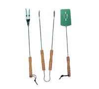 Accessoires pour barbecue - Mastergrill - Ensemble de 3 - Acier chromé et bois