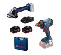 Ensemble d'outils Bosch 0615990N1U (GDX 180-LI + GWS 180-LI); 18V; 2x4,0 Ah accu.
