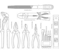 Ensemble d'outils Brüder Mannesmann 29077, 159 pièces