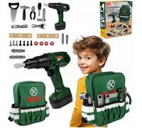 ENSEMBLE D'OUTILS DANS UN SAC À DOS DE BRICOLAGE PERCEUSE TOURNEVIS POUR ENFANTS XL
