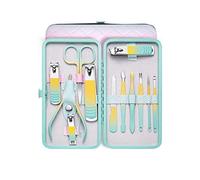 Ensemble d'outils de beauté en acier au carbone avec étui et outils de pédicure pour maison, voyage, salon de travail