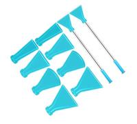 Ensemble d'outils de buse de peinture de qualité supérieure - Pailles en acier inoxydable - Embouts buccaux en silicone - 4 tailles différentes - Buses de soufflage de tailles multiples