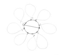 Ensemble d'outils de caisse claire à crabe à 68 anneaux : piège de pêche en acier inoxydable avec fermoirs réglables pour attraper les crabes réutilisables, construction en fil de nylon pour un