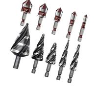 Ensemble d'outils de chanfreinage en acier au carbone solide et flexible, idéal pour le travail du bois et les projets d'artisanat, alésoir conique tout usage