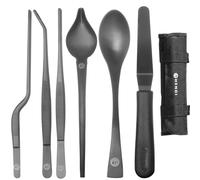 Ensemble d'outils de chef pour la décoration de gâteaux sushi (6 pièces) - noir
