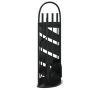 Ensemble d'outils de cheminée - vidaXL - 5 pièces - Acier - 23x15x66 cm - Noir - Robuste et durable - Praticité étendue
