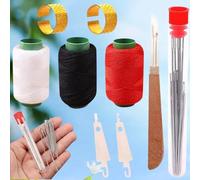 Ensemble D'outils De Couture 37 PCS,Kit Couture,Aiguilles À Gros Chas Pour Couture À La Main Avec Bobines De Fil,Aiguilles,Enfile-Aiguilles,Découseur Et Tube De Rangement,Aiguille De Quilting