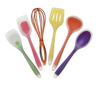 Ensemble d'outils de cuisine 5/6 pièces FDA Ustensiles de cuisine Cuillère Spatule Cuillère à soupe Louche Grattoir Batterie de cuisine antiadhésif Outils de cuisine (taille : 6pcs Set-C) ()