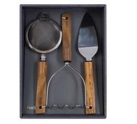 ENSEMBLE D'OUTILS DE CUISINE CUISINE EN BOIS 3 ÉLÉMENTS