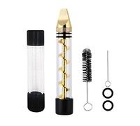 Ensemble D'outils De Cure-pipe, Mini Tube De Verre En Spirale à Bouche Plate Avec Brosse De Nettoyage, Kit D'outils Pour Fumer
