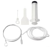 Ensemble d'outils de débouchage de vidange de réfrigérateur - Tuyau de dragage flexible en PVC et acier inoxydable, pelle à glace, injecteur d'eau pour réfrigérateur, et