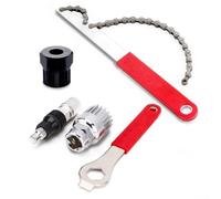 Ensemble d'outils de démontage de cassette de vélo pour VTT avec extracteur de chaîne et anneaux de verrouillage compatible avec 7 cassettes 12 vitesses et roues filetées (paquet 2)
