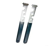 Ensemble d'outils de démontage de pavés 2 en 1 en acier avec clé hexagonale, poignée ergonomique antidérapante pour soulever les pavés emboîtables briques et pierres dans les jardins, patios, cours